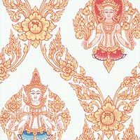 วอลเปเปอร์ลายเทวดา พื้นขาวครีม 