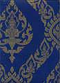 วอลเปเปอร์ลายไทยลายเทพพนมลายใหญ่สีน้ำเงิน 43-099-2