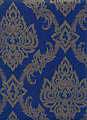 วอลเปเปอร์ลายไทย ลายบัวแก้วสีน้ำเงิน 43-107-2